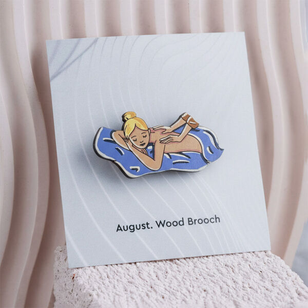 Значок "Массажист", синий плед - фото 1