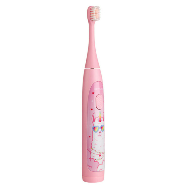Детская электрическая звуковая зубная щётка Revyline RL 035 Kids, розовый - фото 2
