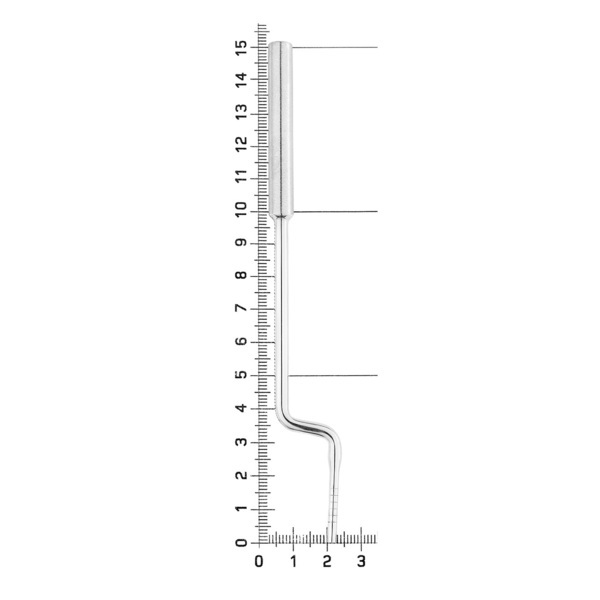 Остеотом изогнутый bajonett, вогнутый кончик, 2,8 мм - фото 1