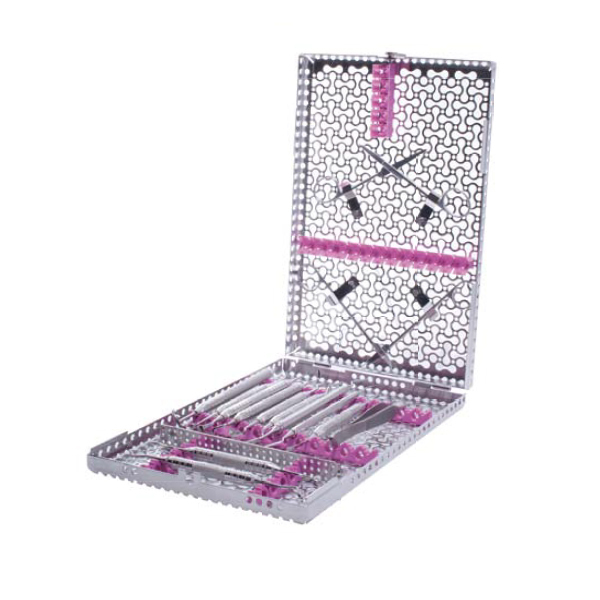 Кассета IMS Infinity DIN Surgery, хирургическая, 18 инструментов, 290х184х34, отделение для аксессуаров, лавандовая - фото 0