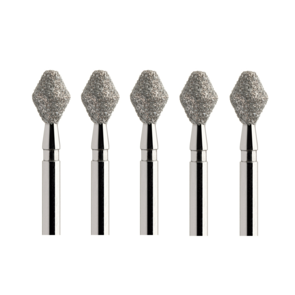 Бор алмазный 811, ромб, D=3.3 мм, L=4 мм, FG, синий, 5 шт - фото 0