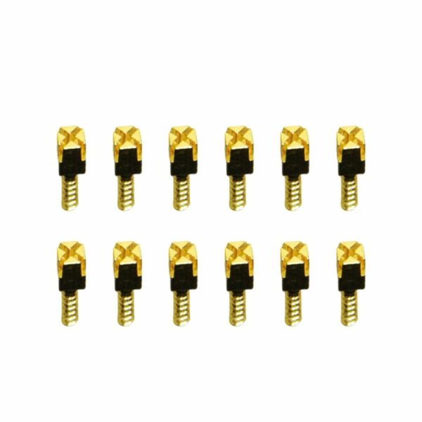 Штифт латунный позолоченный внутриканальный ФОРМА ШВП №S6, анкерный, для реставрации коронки зуба, цилиндр, D=1.75 мм, L=8 мм, 12 шт - фото 0