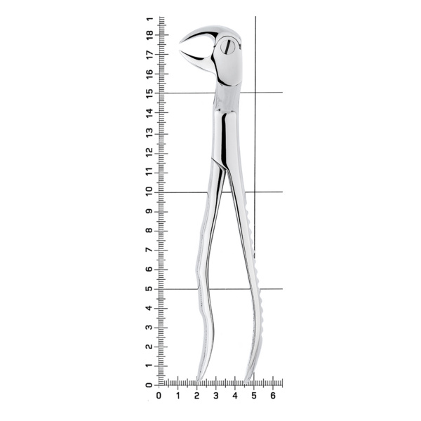 Щипцы для удаления зубов, нижние моляры (справа), клювовидные, анатомические, без насечек - фото 8