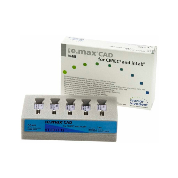 IPS e.max CAD CEREC/inLab HT - блоки из стеклокерамики, цвет C3 I12, 5 шт - фото 1