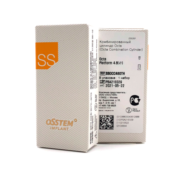 Комбинированный цилиндр OSSTEM Octa Standart, 6-гранник 1.2 мм, D=4.8 мм - фото 2