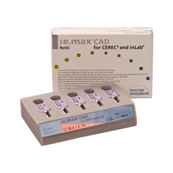 IPS e.max CAD CEREC/inLab LT - блоки из стеклокерамики, цвет BL4 C14, 5 шт - фото 1
