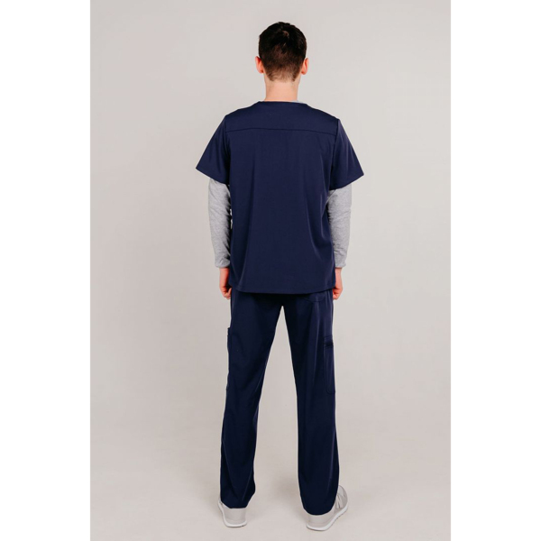 Топ медицинский мужской Frank, синий, L - фото 2