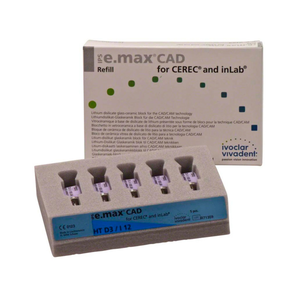 IPS e.max CAD CEREC/inLab HT - блоки из стеклокерамики, цвет D3 I12, 5 шт - фото 1