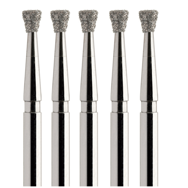 Бор алмазный 805, конус, D=1.8 мм, L=1.5 мм, FG, синий, 5 шт - фото 0