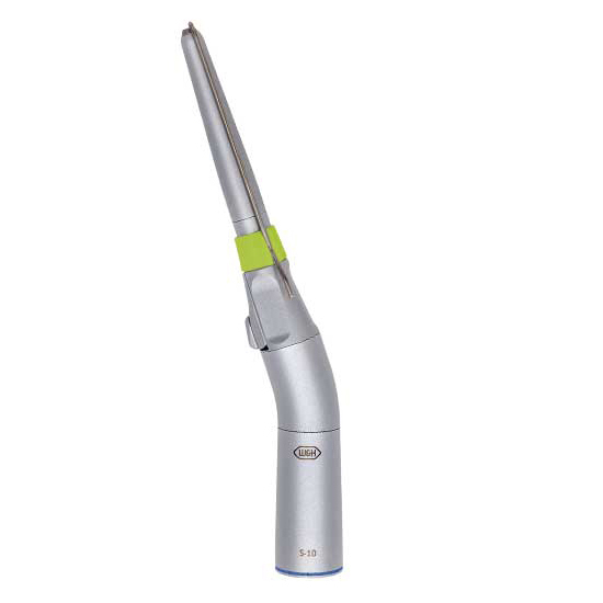 S-10 - хирургический прямой наконечник, с изгибом корпуса и узкой носовой частью, рычажный зажим, 1:1 - фото 0