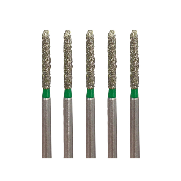 Бор алмазный Ecoline E 879, торпеда, D=1.4 мм, FG, зеленый, 5 шт - фото 0