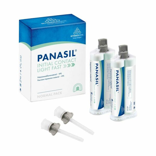 Корригирующий материал Kettenbach Panasil initial contact Light Fast, жидкотекучий, светло-зеленый, 2x50 мл + 8 канюль