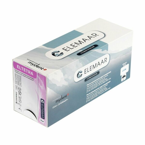 Шовный материал Elemaar ELTETRA, нерассасывающаяся мононить 5/0 45 см, обратно-режущая игла 16 мм 3/8, неокрашенный, 12 шт - фото 4