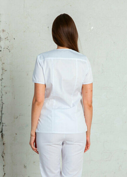 Блуза медицинская женская White Wears «Амалия», белый, 46 - фото 1