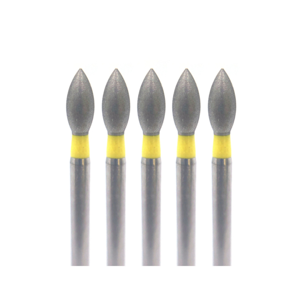 Бор алмазный Ecoline E 368, бутон, D=2.1 мм, FG, желтый, 5 шт - фото 0