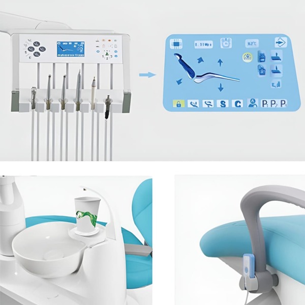 Стоматологическая установка Cingol X5, с подкатным блоком, взрослая - фото 4