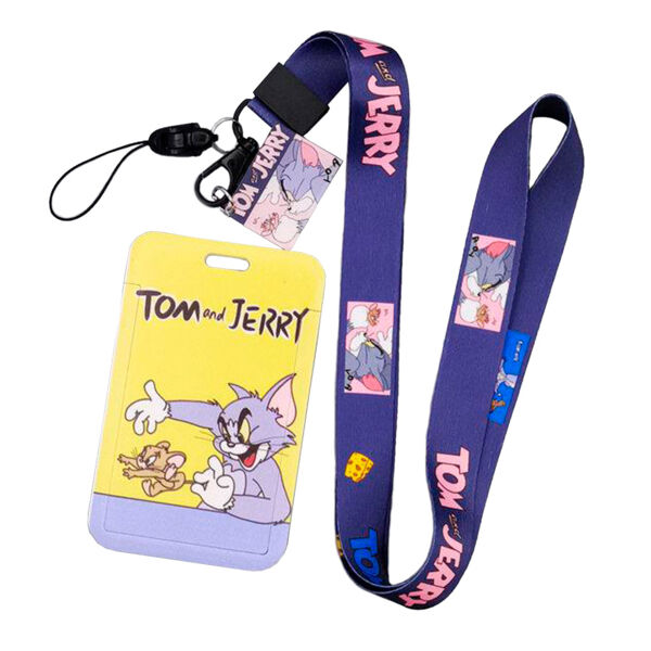 Бейдж с лентой, принт "Том и Джерри", желтый - фото 0