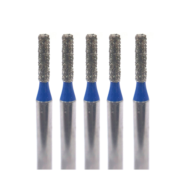 Бор алмазный Ecoline E 835 M, цилиндр, D=1.3 мм, FG, синий, 5 шт - фото 0