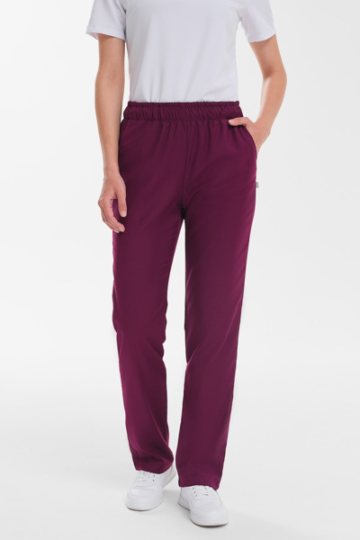 Брюки медицинские женские Тезис BASE TZ315, винный, 46 - фото 0