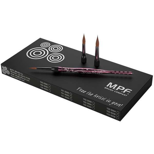 Optimum Kit Ladies - набор кистей (рукоятка + 3 наконечника: 4, 6, 8), розовый - фото 0