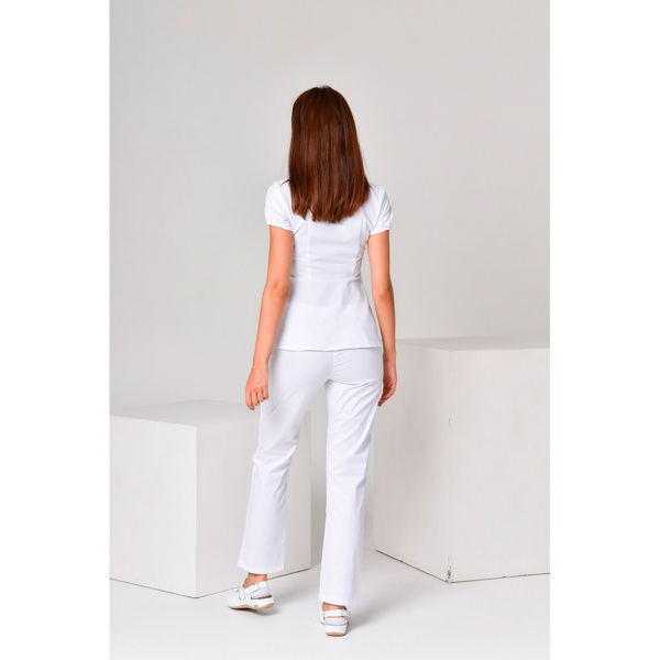 Брюки женские со стрелками, белый, 44 - фото 4