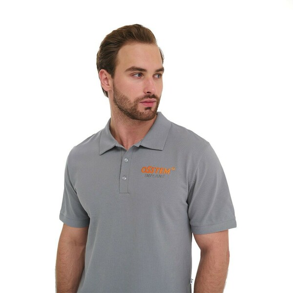 Поло мужское Амрита "Osstem", серый, 54 размер - фото 1