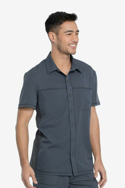 Топ медицинский мужской Dickies DK820, серый, S - фото 4