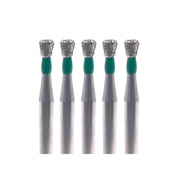Бор алмазный Ecoline E 805, конус обратный, D=1.8 мм, FG, зеленый, 5 шт - фото 0