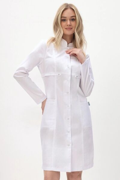 Халат женский 292 Ultra, длинный рукав, белый, 48 - фото 0