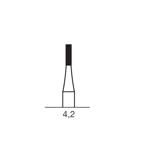 Бор твердосплавный CB 31, цилиндр с зубцами, D=1.2 мм, L=4.2 мм, HP, синий - фото 1