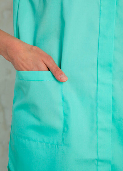 Рубашка женская на кнопках, аквамарин, 52 - фото 3