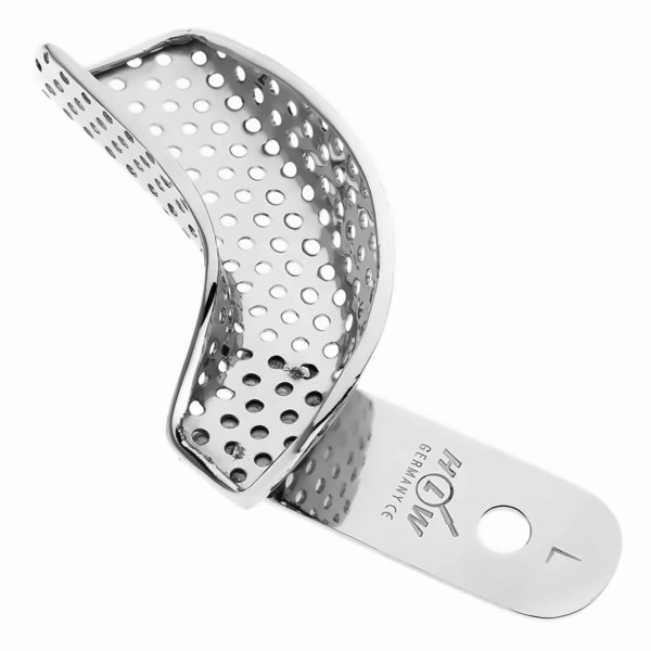 Ложка оттискная HLW, фрагментарная, перфорированная, боковая, сталь, 1 шт - фото 0