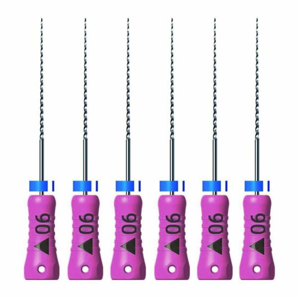 Римеры ручные FKG Reamers, для зондирования и обработки каналов, стандартная ручка, 21 мм, №06/.02, сталь, 6 шт - фото 0