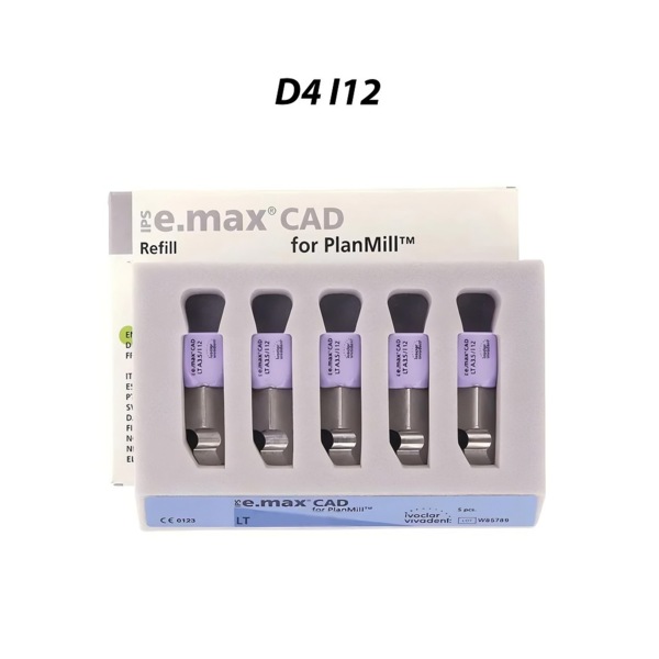 IPS e.max CAD PlanMill LT - блоки из дисиликата лития, цвет D4, I12, 5 шт - фото 0