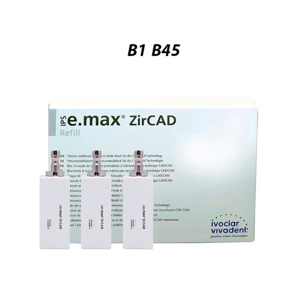 IPS e.max ZirCAD PlanMill LT - блоки из оксида циркония, цвет B1, B45, 3 шт - фото 0