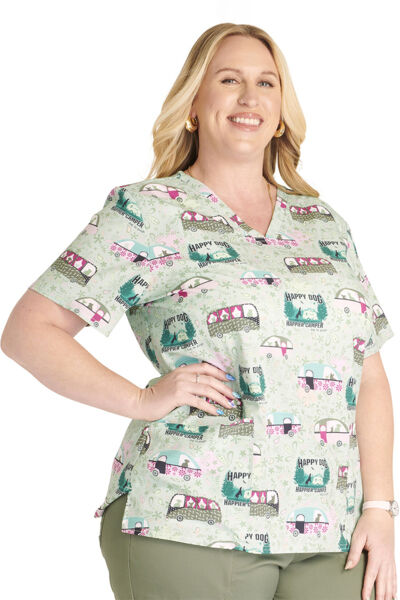 Топ женский Tooniforms TF738, принт "Кемпинг", зеленый, M - фото 7