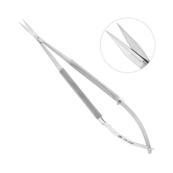 Ножницы микрохирургические, прямые, остроконечные, длина 165 мм - фото 0