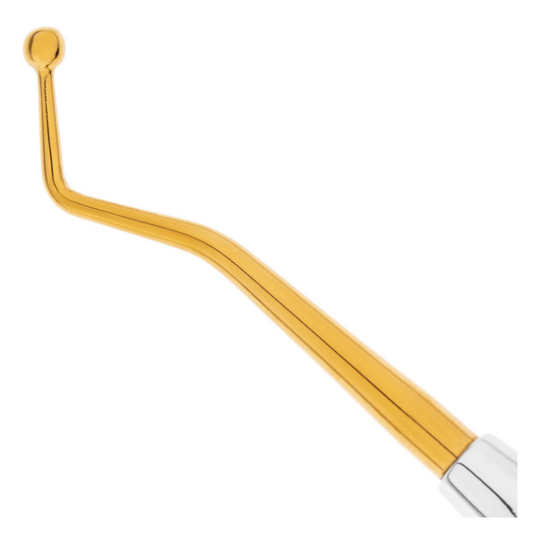 Гладилка-штопфер HLW №24-8, двусторонняя, для внесения и уплотнения материала, шарик, 2.0/2.4 мм, 170 мм, нитрид-титан, 1 шт - фото 1