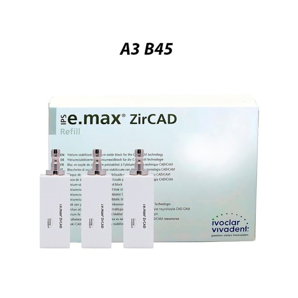 IPS e.max ZirCAD PlanMill LT - блоки из оксида циркония, цвет A3, B45, 3 шт - фото 0