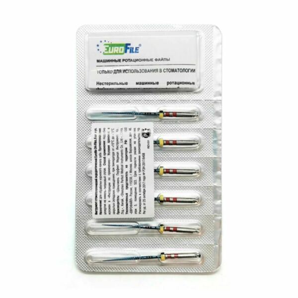 Файлы машинные Eurofile DH-Files, универсальный, 25 мм, №25/.06, никель-титан, 6 шт - фото 1
