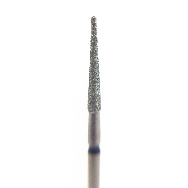 Бор алмазный 859SG, конус заостренный, тонкий, D=1.4 мм, L=10.0 мм, FG, черный, 5 шт - фото 0