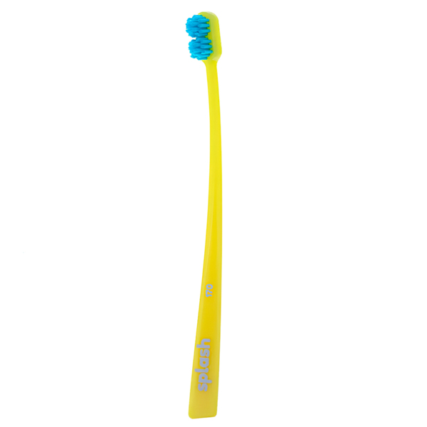 Зубная щетка Splash Brush Double 170, средней жесткости, желтый, 1 шт - фото 0
