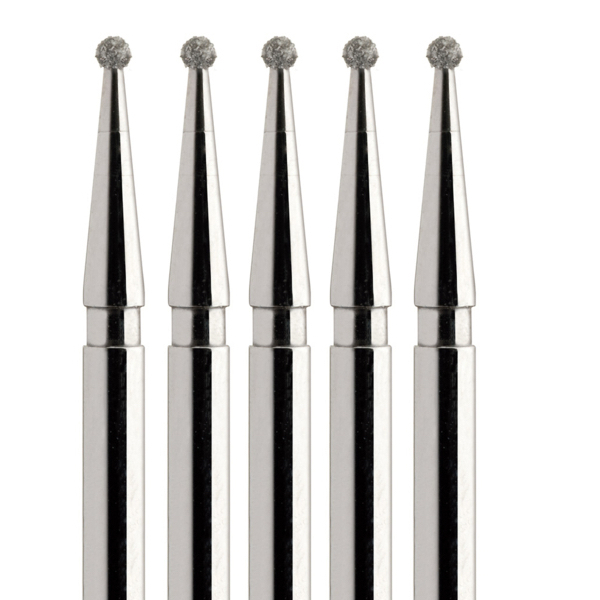 Бор алмазный 801, шаровидный, D=0.8 мм, FG, красный, 5 шт - фото 0