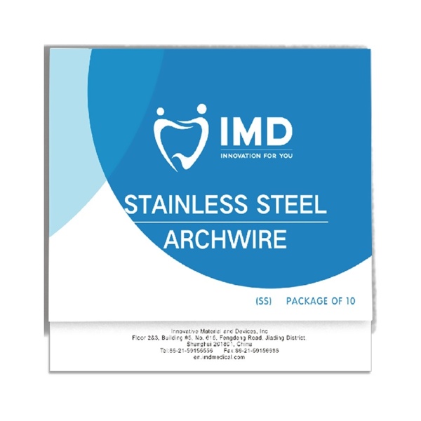 Дуга ортодонтическая IMD Stainless Steel 0.019x0.025", сечение прямоугольное, форма Damon, верхняя челюсть, 1 шт - фото 0