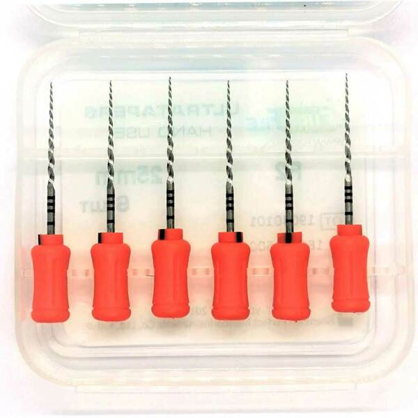 Файлы ручные Eurofile Ultratapers, для обработки корневого канала, 25 мм, №F2, никель-титан, 6 шт - фото 1