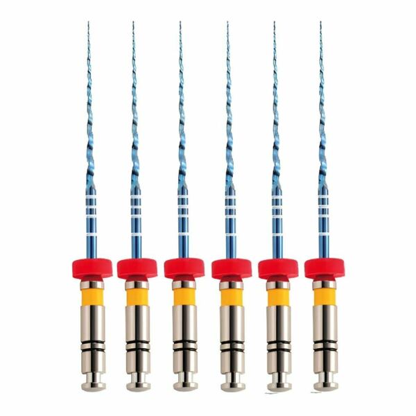 Файлы машинные Eurofile UltraFiles Blue Heat Activation, для искривленных каналов, 21 мм, №20/.04, никель-титан, 6 шт - фото 0