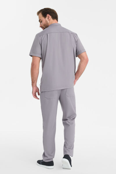 Рубашка мужская на молнии Тезис TZ700, серо-бежевый, 46 - фото 5