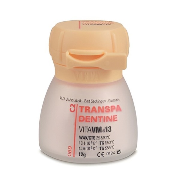VITA VM 13 TRANSPA DENTINE - порошок для облицовки металлических каркасов, цвет C2, 12 г - фото 0