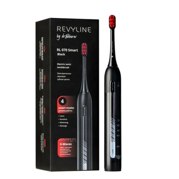 Электрическая звуковая зубная щётка Revyline RL 070, черная, от доктора Бабурова - фото 0