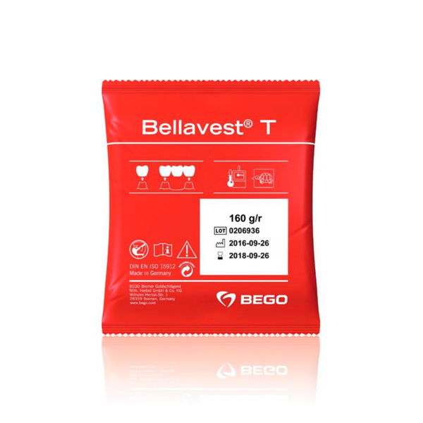 Bellavest T - паковочный материал для сверхточного литья коронок и мостовидных протезов, 30х160 г
